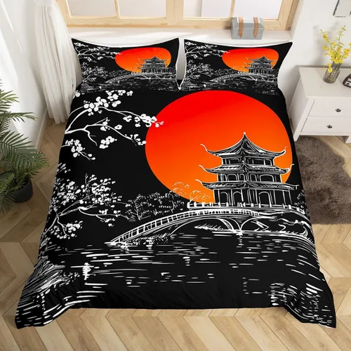 Miniatura 43 de Erosebridal Juego de ropa de cama de pingüinos, funda de edredón de animales antárticos para niños y niñas, funda de edredón estilo caricatura