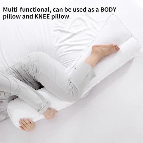 Miniatura 3 de HOMBYS Almohada de rodilla para dormir de lado con almohada de abrazo, dolor de cadera, almohadas de piernas para dormir, almohada corporal