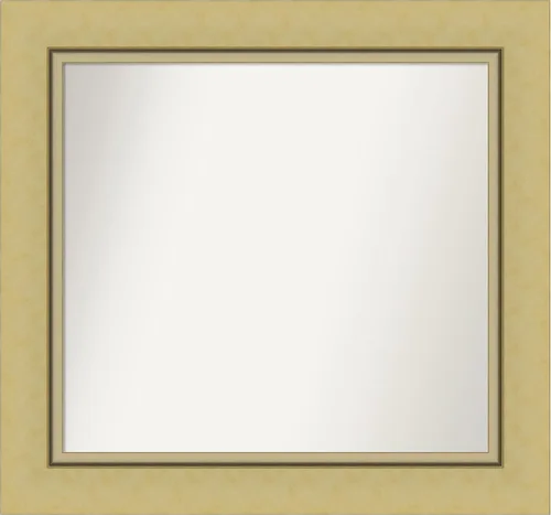 Miniatura 7 de Amanti Art Landon Gold Espejo de baño, espejo de pared o espejo de tocador de baño sobre el fregadero (26.25 x 26.25 pulgadas) Espejo no biselado