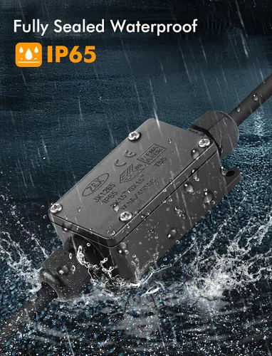 Miniatura 4 de 2 piezas impermeables externas de 2 vías PG9 caja de conexiones eléctricas subterráneas, cables de cable de alimentación, protección del conector