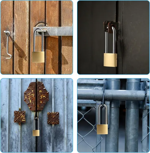 Miniatura 7 de 4 PIEZAS De Candado Con Llave Largo Sellado Impermeable De Latón Sólido, Candado Con Llaves, Candados De 3.4 Pulgadas Con La Misma Llave 38mm