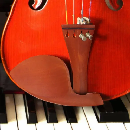 Miniatura 9 de Accesorios para violín 4/4, kit completo de piezas de madera con soporte para barbilla, pasador de cola de corcho, clavijas de afinación de corcho