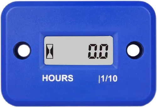 Runleader Medidor de horas digital LCD impermeable para motor pequeño, seguimiento de intervalos de cambio de aceite, generador, cortacésped, fuera
