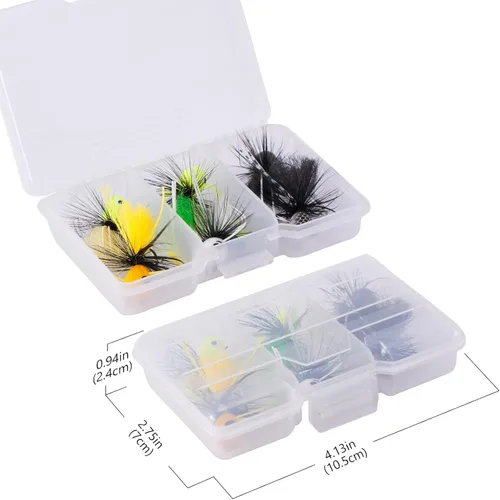 Miniatura 5 de BASSDASH Moscas Popper para pesca con mosca, lubina, perca, señuelos de pesca