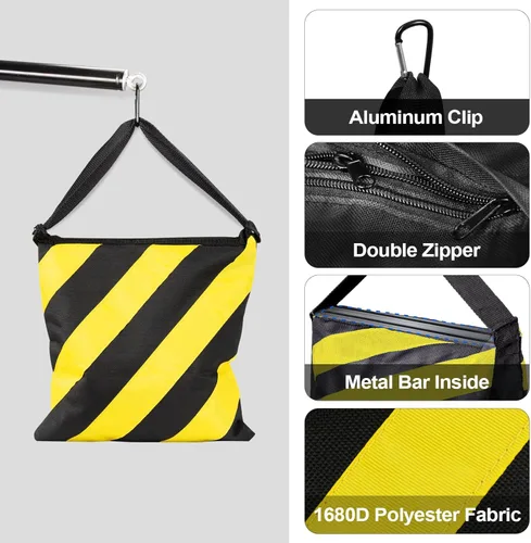 Miniatura 5 de EMART Bolsa de Arena de Servicio Pesado para Estudio Fotográfico Bolsa de Peso Diseño de Alforja para Soporte de Luz de Fotografía Trípode, Patio