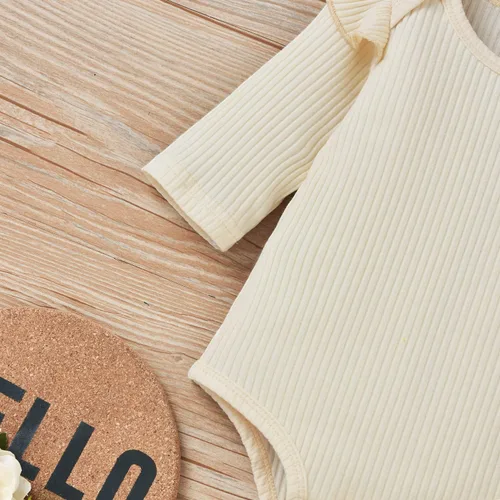 Miniatura 4 de Aalizzwell Preemie - Conjunto de ropa para bebé recién nacido, mameluco acanalado, pantalones para otoño e invierno