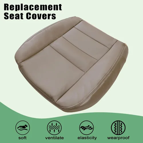 Miniatura 4 de Priprilod Funda de asiento de repuesto para parte inferior del lado del conductor, color bronceado, compatible con Ford F250 F350 Super Duty Lariat