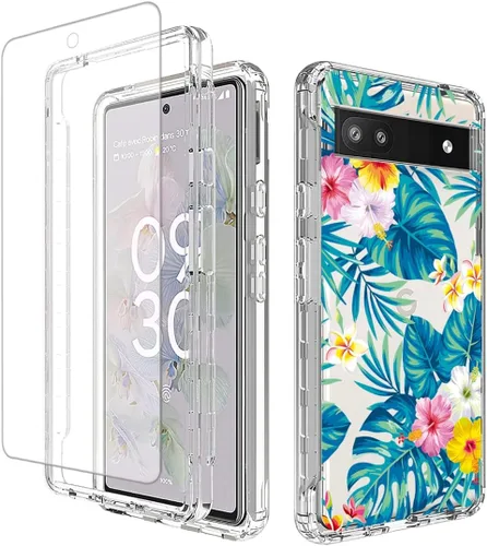 Miniatura 8 de Funda para Pixel 6A, (no compatible con Pixel 6) GX7AS con protector de pantalla de vidrio templado, suave 360 cuerpo completo a prueba de golpes