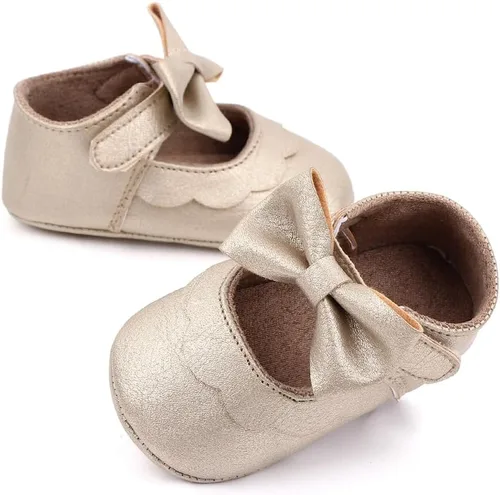 Miniatura 5 de Zapatos Mary Jane para bebés y niñas, suela de goma antideslizante, zapatillas de ballet para vestido de princesa, zapatos de boda, zapatos de cuna