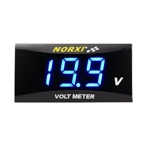 Miniatura 14 de Voltímetro digital para motocicleta, medidor de voltaje CC de 12 V, medidor de voltaje impermeable para automóvil y motocicleta con función de Rojo