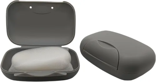 Miniatura 8 de Soporte de jabón de viaje, barra, jabonera, ducha, caja de almacenamiento de jabón para baño, camping, gimnasio, Vonpri (azul, paquete de 3)