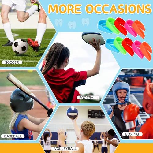 Miniatura 7 de Konohan 50 protectores bucales juveniles para deportes, niños y niñas, protectores bucales para niños, boquillas, deportes, para boxeo, hockey