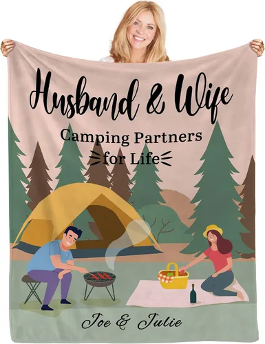 Miniatura 17 de Manta de campamento personalizada con foto, manta con nombre personalizado, accesorios personalizados para cámper, regalos personalizados