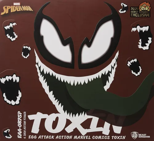 Miniatura 2 de Beast Kingdom Marvel Comics: Toxin EAA-087SP - Figura de acción de ataque de huevo, multicolor