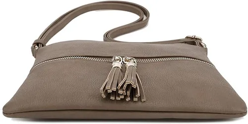 Miniatura 3 de SG SUGU - Bolso ligero y mediano con borla y bolsillo con cremallera