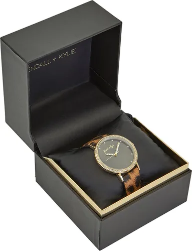 Miniatura 3 de KENDALL + KYLIE Reloj analógico con correa de piel de serpiente con movimiento de cuarzo para mujer, Gris
