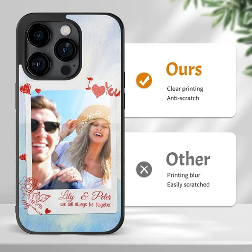 Miniatura 4 de Fundas de teléfono personalizadas Red Love You Imágenes empalmadas para iPhone 5 6 7 8 11 12 13 14 15 16 Pro Max Plus Mini X para Samsung S21 S22