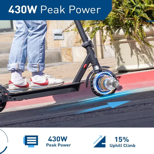 Miniatura 9 de Hiboy S2 Nova Electric Scooter for Adults, 430W Peak Power, Up to 20 Miles Long-Range & 19 MPH, High-Strength Aluminum Body, Portable Folding E