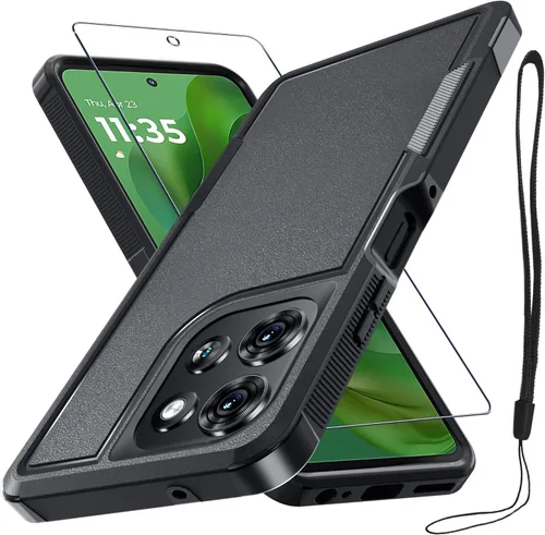 Miniatura 74 de Funda compatible con Moto G 5G 2024, cuerpo completo, resistente, resistente, a prueba de golpes, con correa de cordón, protector de pantalla