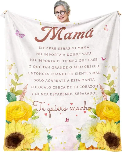 Regalos para mamá Navidad, Día de la Madre en español, regalos de Navidad para mamá, regalos de mamá mexicana, regalos para mamá cumpleaños, manta