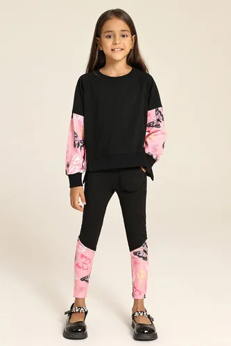 Miniatura 2 de Danna Belle Conjunto deportivo de 2 piezas con leggings para niñas, talla 5-12