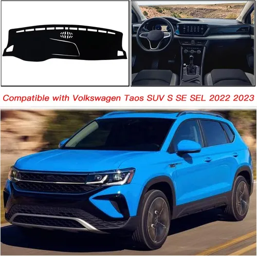 Miniatura 6 de Cubierta de tapete para salpicadero, consola central interior personalizada compatible con Volkswagen Taos SUV S SE SEL 2022 2023, accesorios