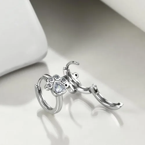 Miniatura 2 de Aretes de plata de ley 925 para mujer, aretes hipoalergénicos, Plata de ley, Circonia cúbica