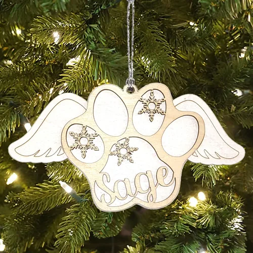 Miniatura 2 de Recuerdo personalizado de huella de pata de ángel para amantes de las mascotas, más que solo un adorno