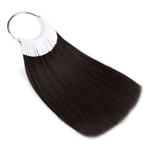 Miniatura 8 de Noverlife 30 muestras de cabello puro para prueba de color, cabello humano Remy real, kit de prueba de anillo de color de cabello negro, muestra