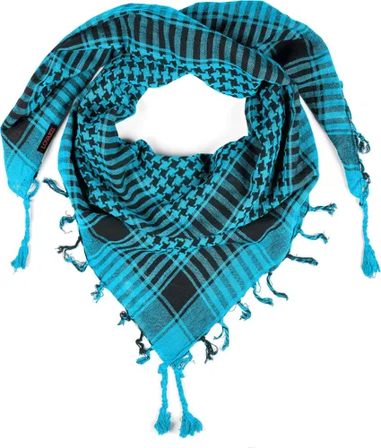 Miniatura 25 de LOVARZI Shemagh Cottons Arab Keffiyeh - Bufanda militar táctica para cabeza y cuello