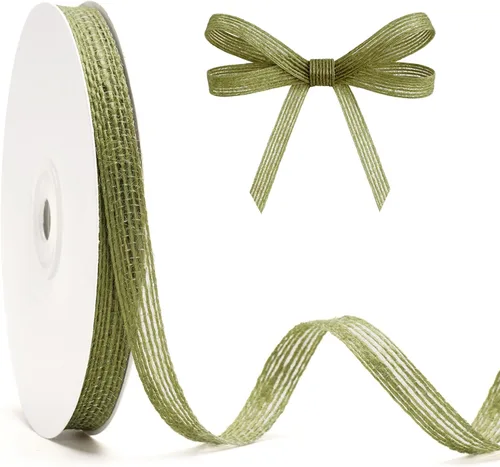 Miniatura 8 de joycraft Cinta de arpillera - 3/8 pulgadas x 20 yardas de yute natural cinta para manualidades Cinta de tela de malla rústica para manualidades