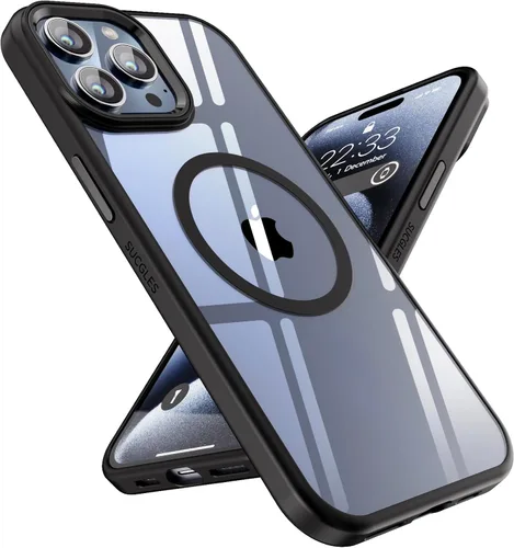Miniatura 12 de SUCGLES Funda para iPhone 13 Pro Max con MagSafe, imán ultra fuerte N56, protección contra caídas de 12 pies, antiamarilleo, funda magnética