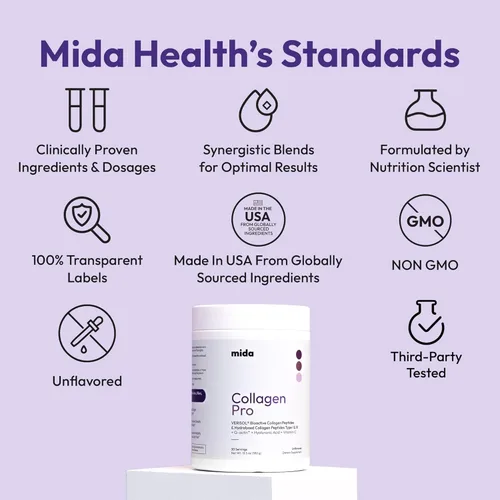 Miniatura 5 de VERISOL® Péptidos de colágeno hidrolizados tipo I y III con vitamina C, ácido hialurónico, biotina, Q-ACTIN® Proteína en polvo sin sabor para piel