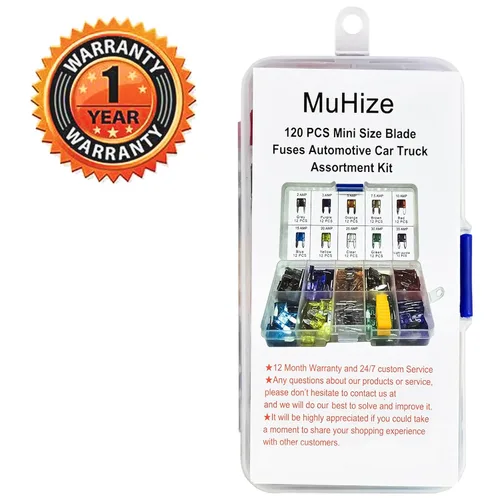 Miniatura 14 de MuHize Kit surtido de fusibles de hoja de 200 piezas, tamaño estándar (ATR/APR) Multi-Amp 2A a 40A para automóvil/camión/SUV/RV - 11 valores