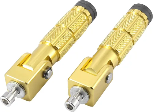 Miniatura 8 de Motoforti 1 par 0.276 in aleación de aluminio universal motocicleta plegable trasero reposapiés estribera pedal Ciclismo negro