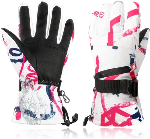 Ski Gloves, ProChosen Winter Warm Gloves Men Women, Waterproof Nonslip Breathable Touchscreen Snow Gloves, Snowboarding Gloves for Cold Weather,