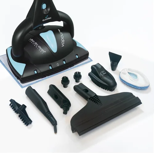Miniatura 6 de Euroflex Vapour Pro Mopa a Vapor y Limpiador de Vapor Todo en Uno, Set de 20 Piezas - Grado Comercial 295°F y 50 PSI - Calificado #1 por Good