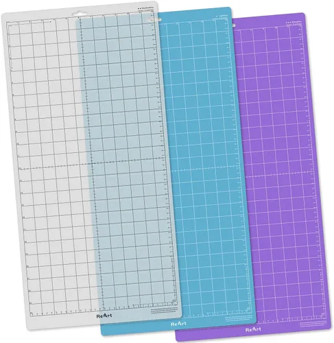 Miniatura 8 de ReArt Alfombrilla de corte para Silhouette Cameo, 3 paquetes de 12 x 12 pulgadas, juego de alfombrillas de corte adhesivas de agarre estándar