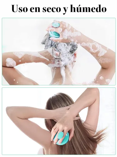 Miniatura 5 de HEETA Masajeador de cuero cabelludo para el crecimiento del cabello, cepillo de champú exfoliante de silicona suave para el cuero cabelludo, cepillo
