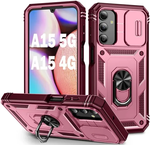 Miniatura 116 de PASNEW Funda para Samsung Galaxy A54, Soporte Metálico y Cubierta Deslizante para Cámara, Militar Multicapa Resistente de Cuerpo Completo a Prueba
