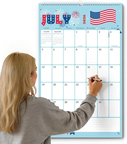 Miniatura 12 de SUNEE Calendario de pared grande 2026-2027, 22.75 x 15.5 pulgadas, calendario de julio de 21 meses (finaliza marzo de 2028), vertical extragrande