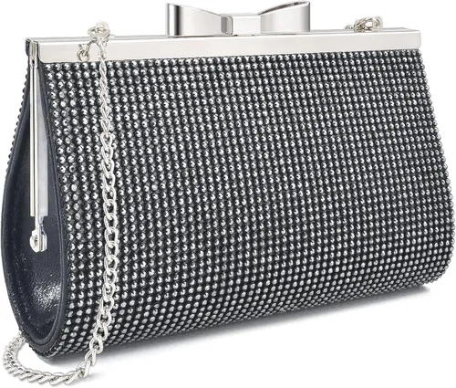 Bolso de mano de noche para cóctel, baile de graduación, cristales brillantes con diamantes de imitación para novia y dama de honor, boda, fiesta,