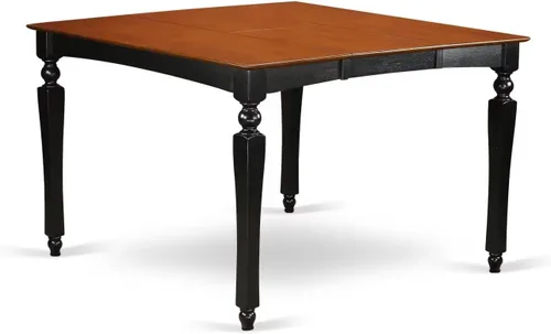 Miniatura 4 de East West Furniture CHEL5-BLK-C - Juego de encimera de cocina de 5 piezas incluye una mesa de comedor cuadrada con hojas de mariposa y 4 sillas