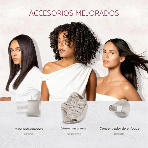 Miniatura 4 de TYMO Secador de pelo difusor, secador de pelo iónico de 300 millones con difusor y accesorio de peine para cabello rizado, secador profesional