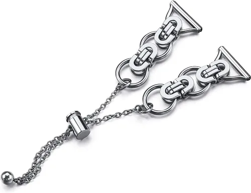 Miniatura 3 de Pulsera de diamantes brillante compatible con Garmin Vivoactive 3, Forerunner 245/645 Music, Venu/Venu Sq 2, bandas de metal elegante de acero