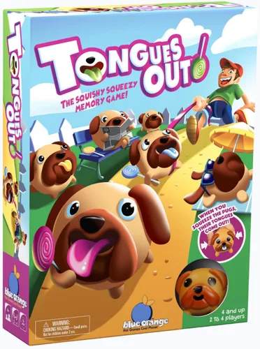 ¡Lenguas fuera! El juego preescolar y para niños blandito, exprimible - Divertido juego educativo de memoria y coordinación para perritos por Blue