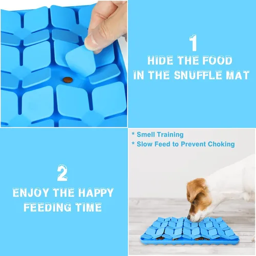 Miniatura 3 de Alfombrilla de detección para perros, alfombrilla de comida de silicona premium de 8"x13" juego interactivo para el aburrimiento, fomenta