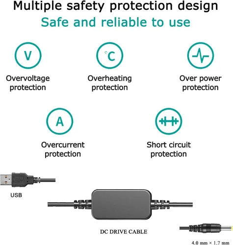 Miniatura 2 de Cable USB de 5 V + acoplador DR-110 NB-13L NB13L Batería ficticia para Canon G7X Mark II G1X G7X MII G5X G9X SX720