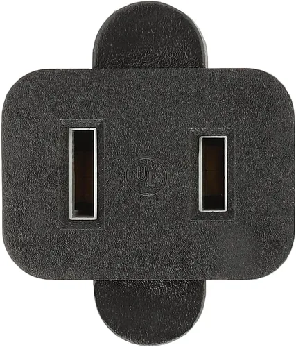 Miniatura 3 de Cable de extensión de 2 clavijas Nema 1-15P macho a doble 1-15R hembra Y Splitter Cable, 1.6 pies