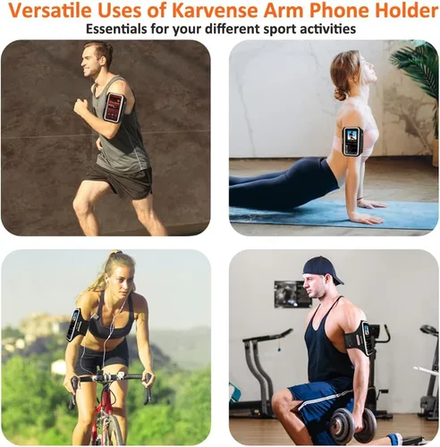 Miniatura 3 de Soporte para teléfono para correr, para iPhone y Samsung Galaxy, soporte para brazalete de teléfono celular para caminar, gimnasio, entrenamiento